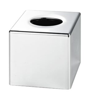 Cube Tissue Box Cover (Chrome or White)